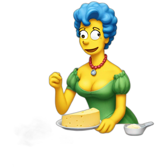 marge simpson qui mange du fromage emoji