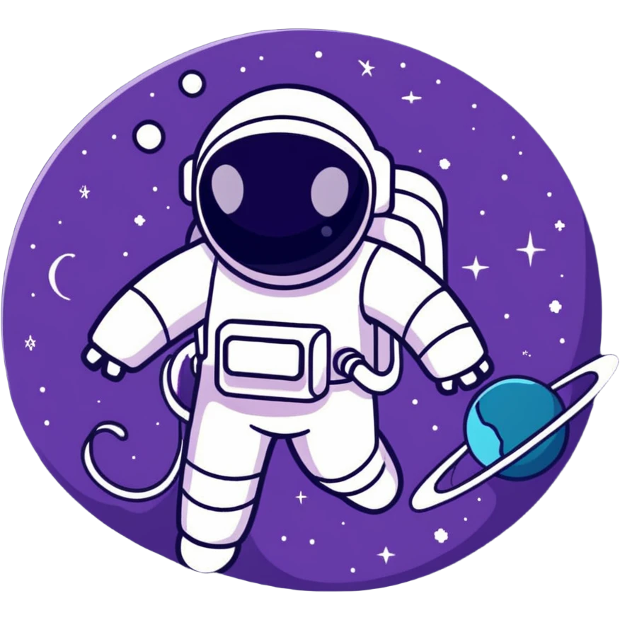 enigmatic space traveler with nebula patterns and constellation details emoji