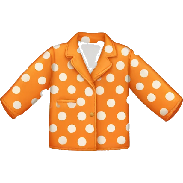 orange pajamas with polka dots emoji