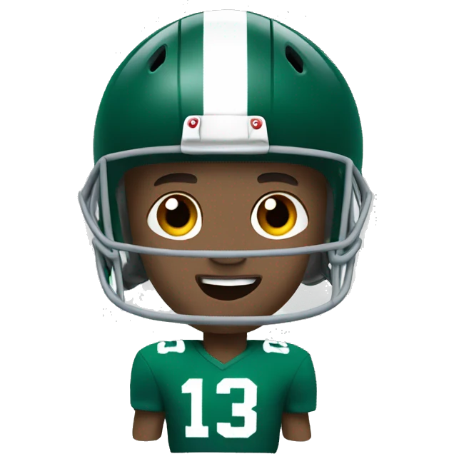 football player wearing a helmet emoji