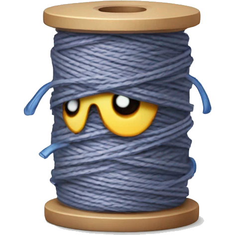 spool of thread which is crying - sad eyes and tears emoji