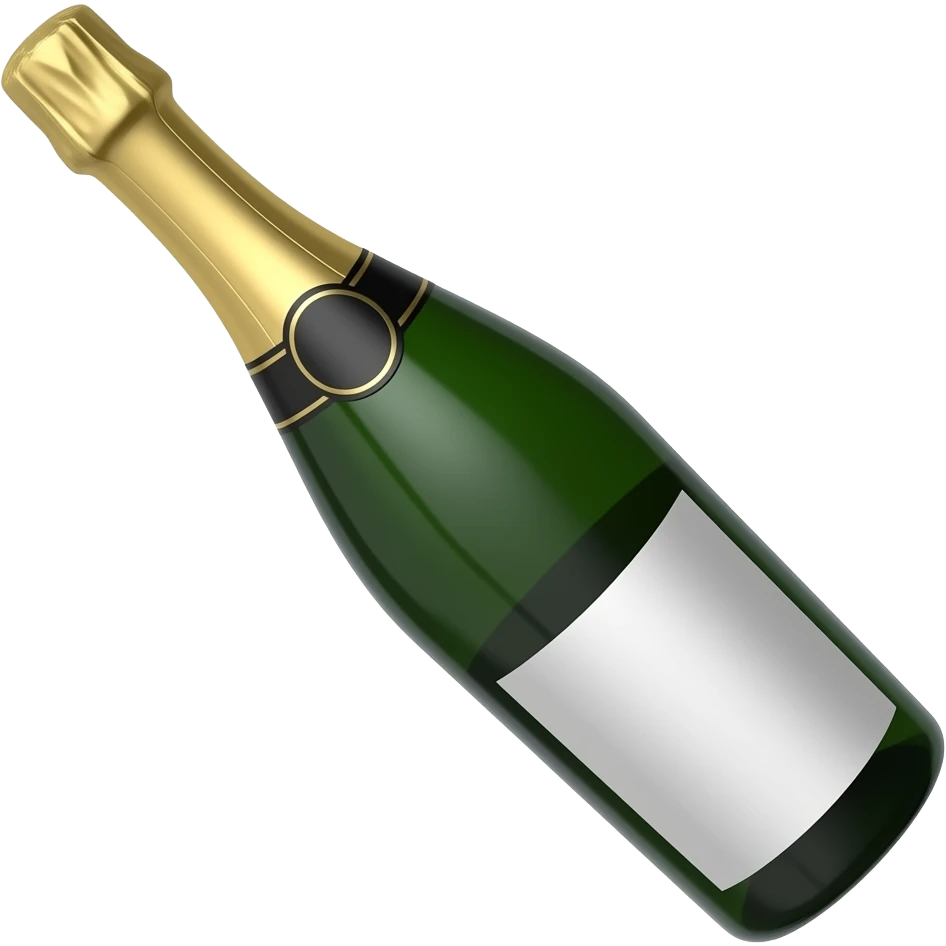 ازازه نبيذ مغلقه و مغلفه و رفيعه من فوق شبه الشمبانيه emoji