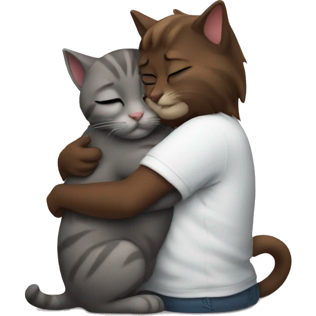 cat hugs blahaj emoji