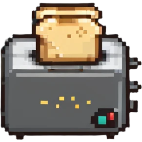 Toaster with bread emoji