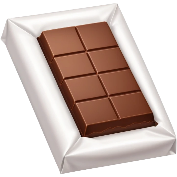 Brown chocolate bar in a white wrapper emoji