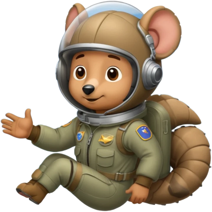 Man flying in the sky of armadillos emoji