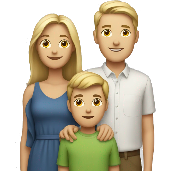 a white family with two boys, a woman and a man emoji