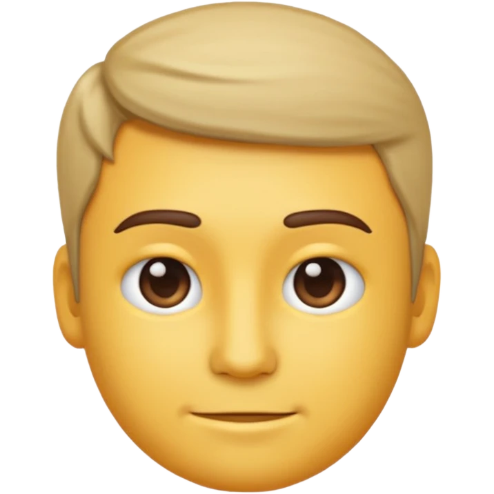 half body man emoji, upper body, waist up, centered, clean background, cute emoji style, high quality emoji