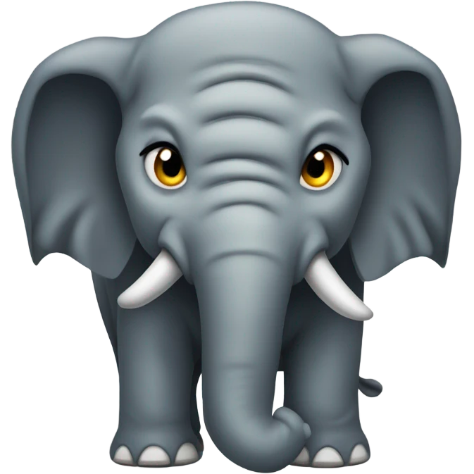 Mean scary elephant snarling  emoji