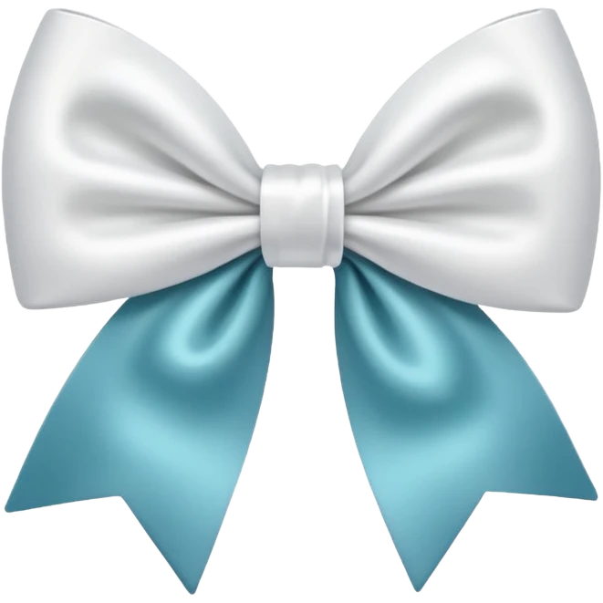 Cute little bow white emoji