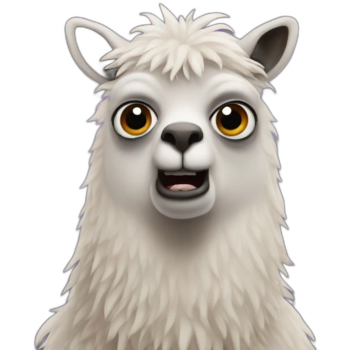 afraid lama emoji