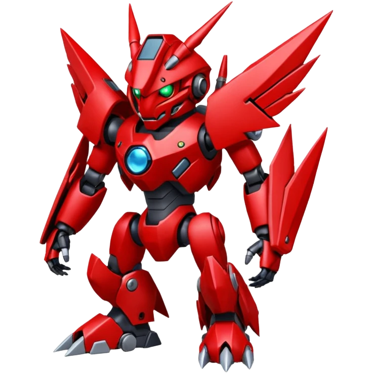 Cool Edgy Futuristic Red Digimon emoji
