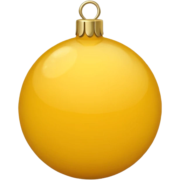christmas ball yellow emoji