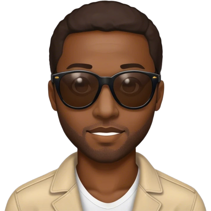 black guy with sunglasses  emoji