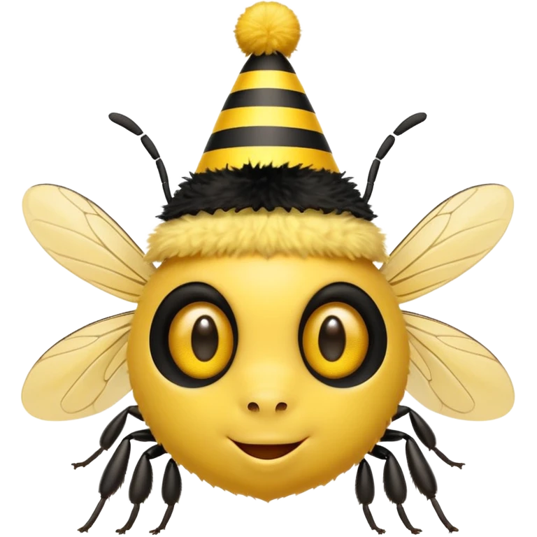 bee with party hat emoji