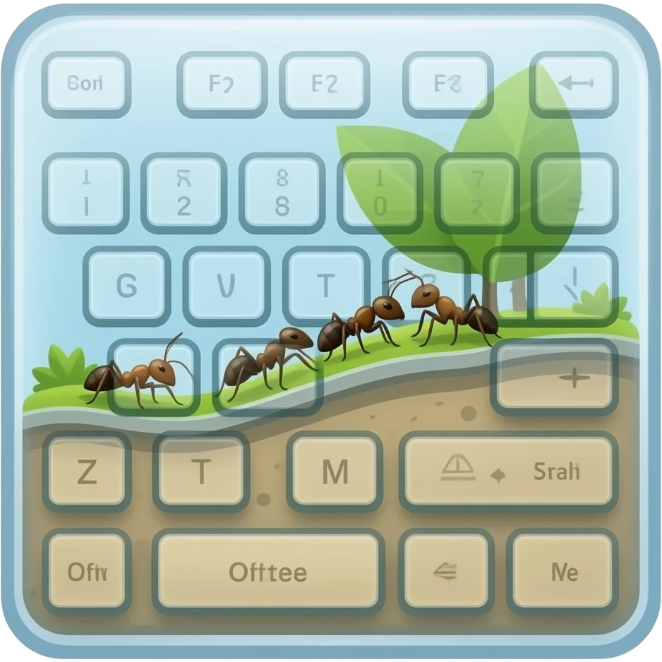 antfarm keyboard emoji
