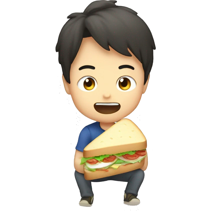antonin yuji maeno eating a sandwich emoji