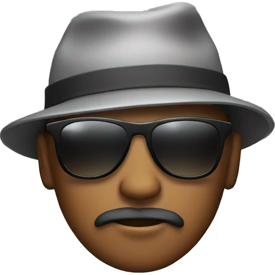 a man with spor hat and he has bear and sunglasses emoji