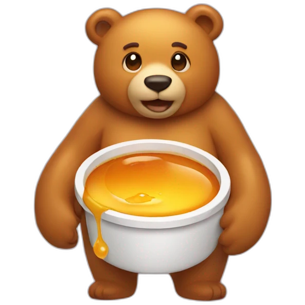 Bear in honey jam emoji