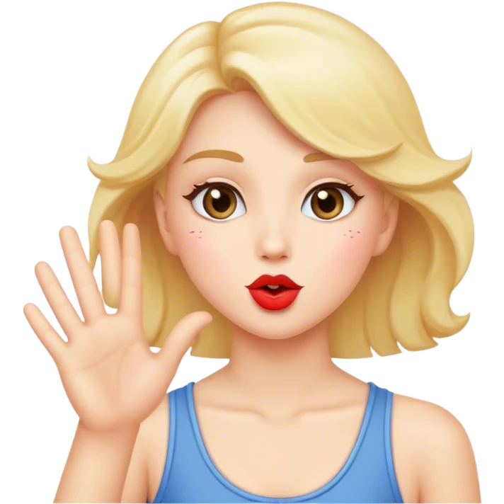 😘👋 combined emoji