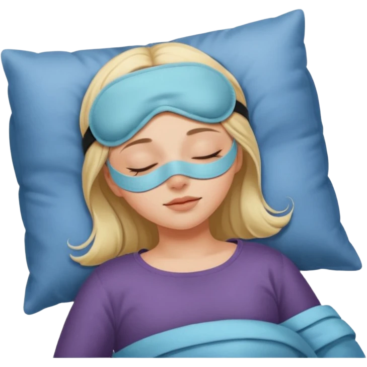 girl sleeping with a sleep mask emoji