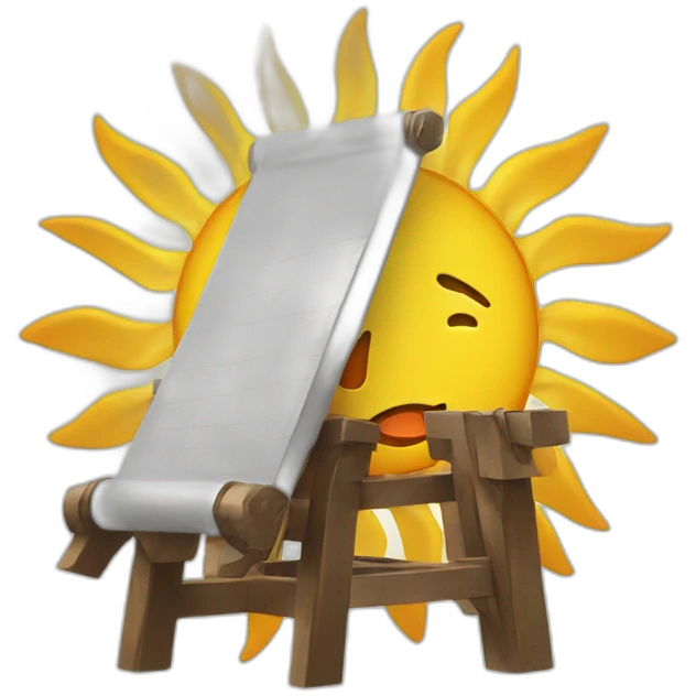 Sun in a guillotine emoji