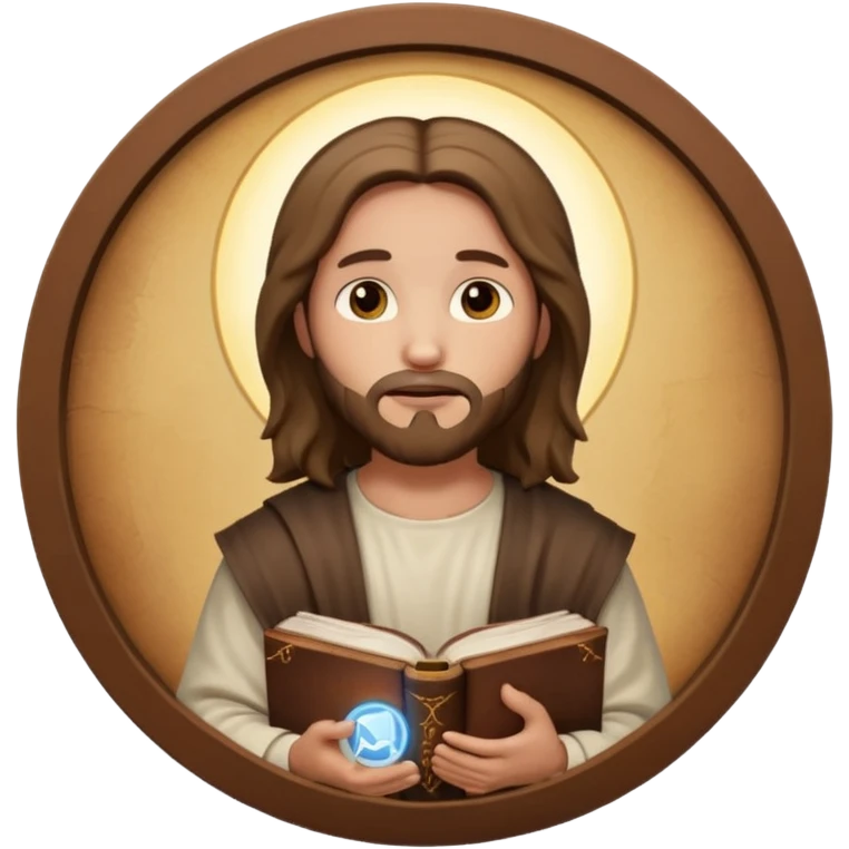 Jesus with bible circle avatar emoji