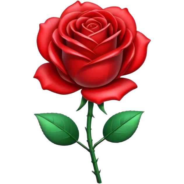 metal rose, without green leaves, just flower emoji