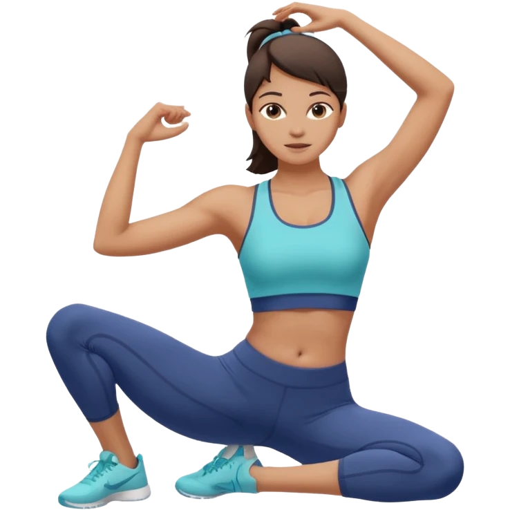 mulher alongando emoji