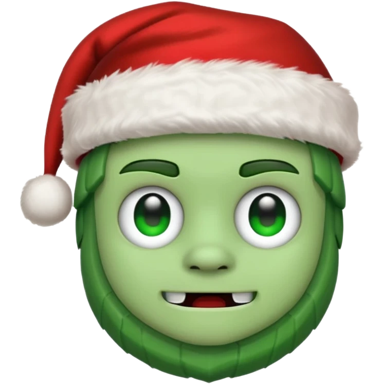 creeper with santa hat emoji