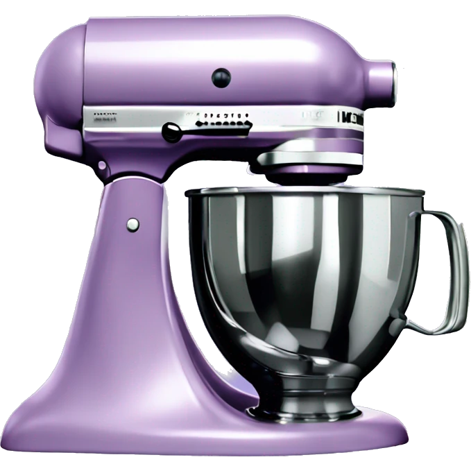 Realistic light purple kitchenaid mixer isolated. emoji