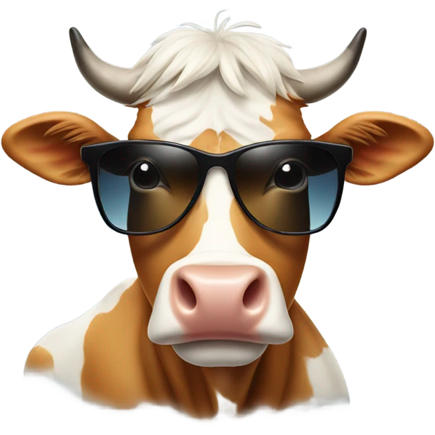 Cow with sunglasses emoji