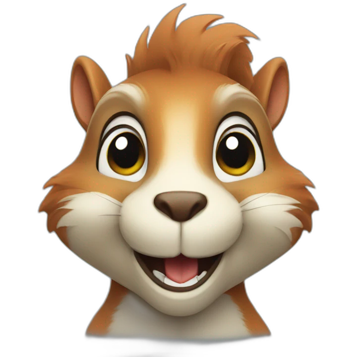 Smiling robo squirrel emoji