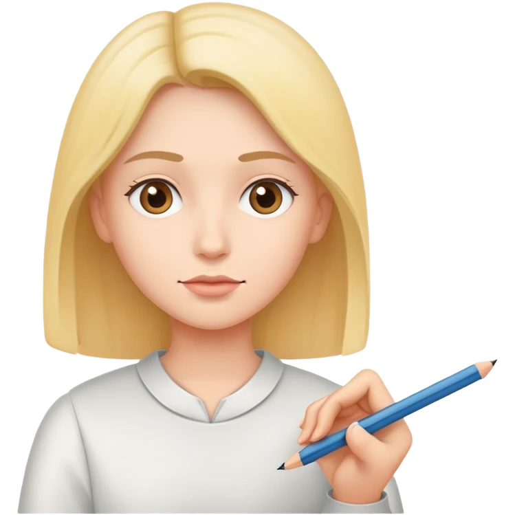 Person writing on paper with a pencil emoji
