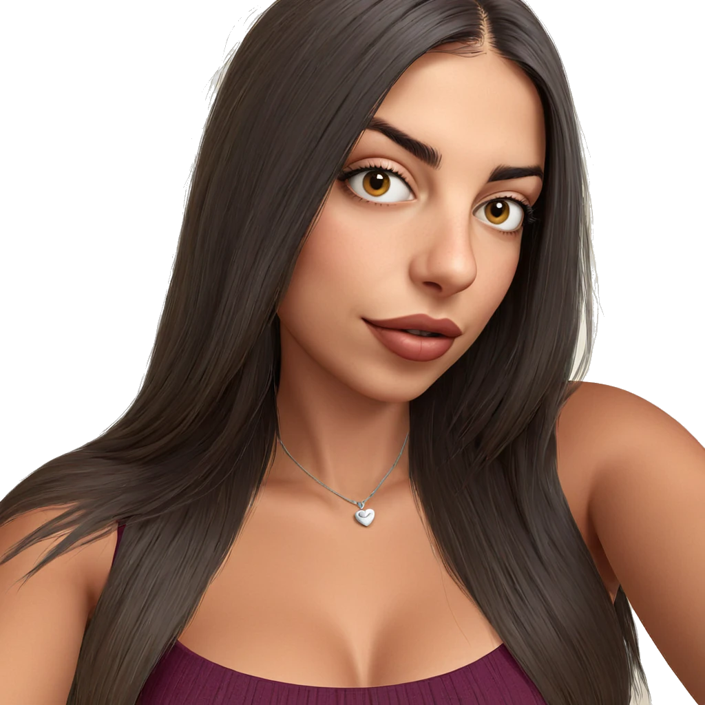 heartfelt gaze of a girl emoji