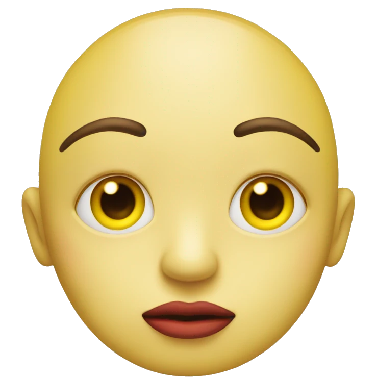 Face of yellow with its lips  colored of red with its eyes close emoji