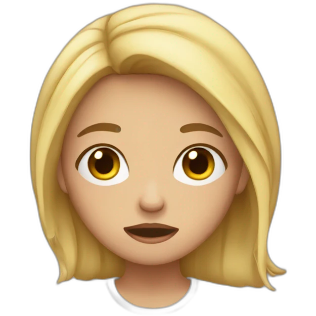 Fille qui pleure emoji