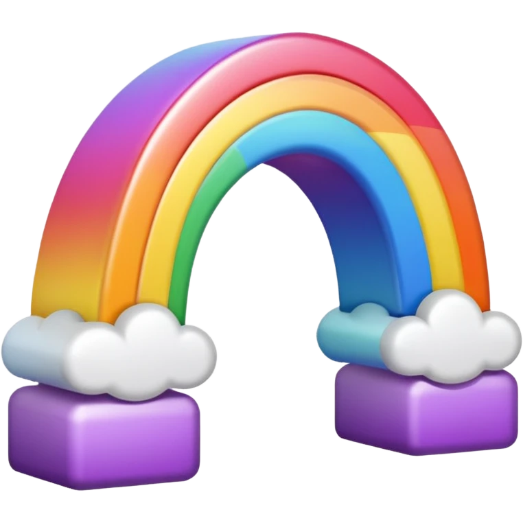 arco iris branco e roxa emoji