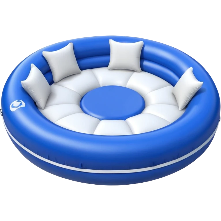 round inflatable boat with several seats around the perimeter emoji