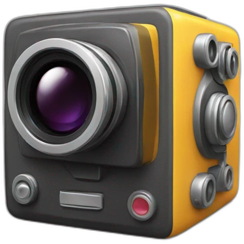 camera dans un cube emoji