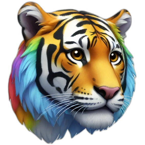 rainbow tiger emoji