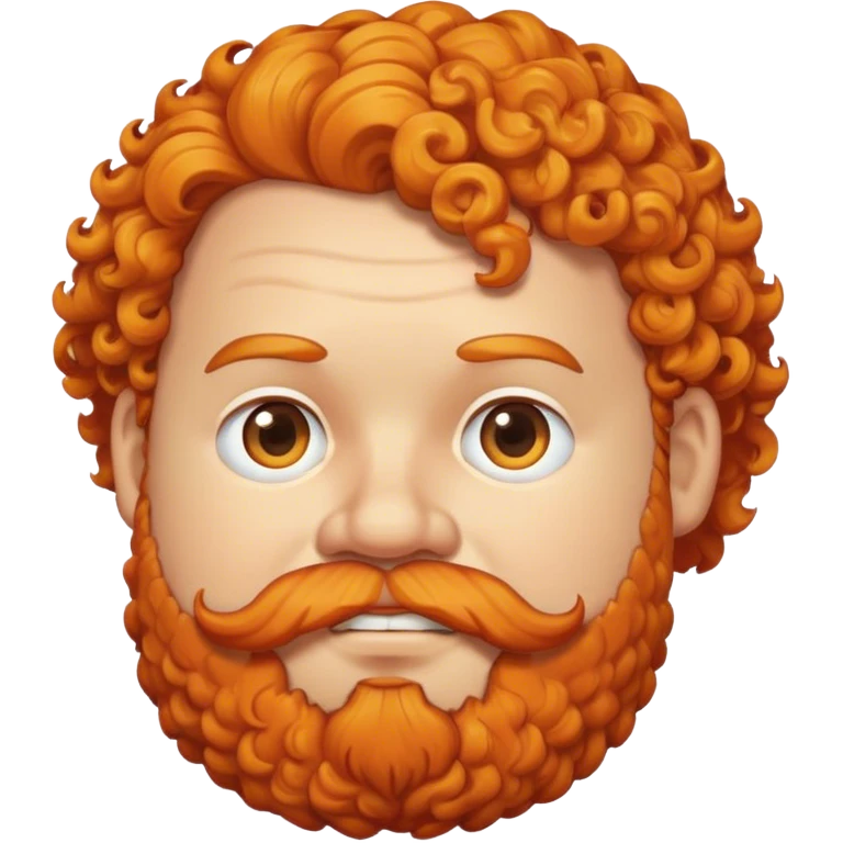 Fat man with Orange curly hair, and a orange beard emoji