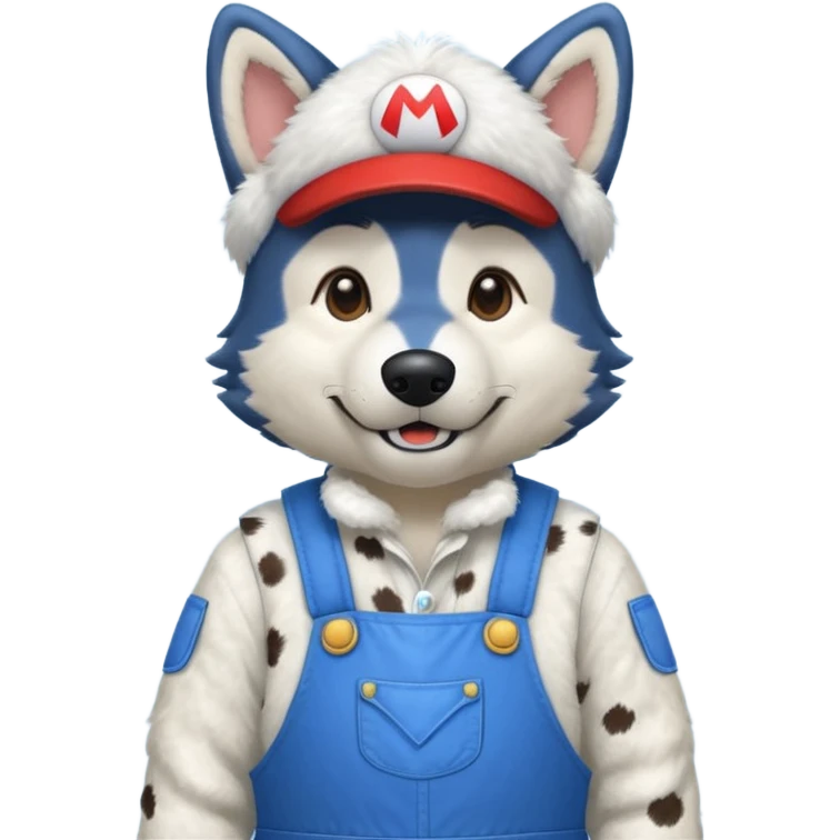 mario themed wolf husky fursuiter emoji