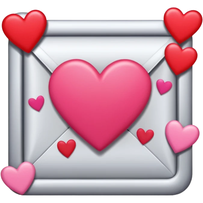 Mit vieeel Lieeebe - letter on a sign and hearts around it emoji