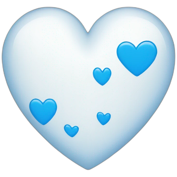 Blue and white heart emoji