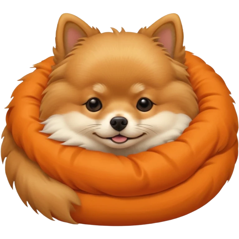 Pomerania che dorme emoji