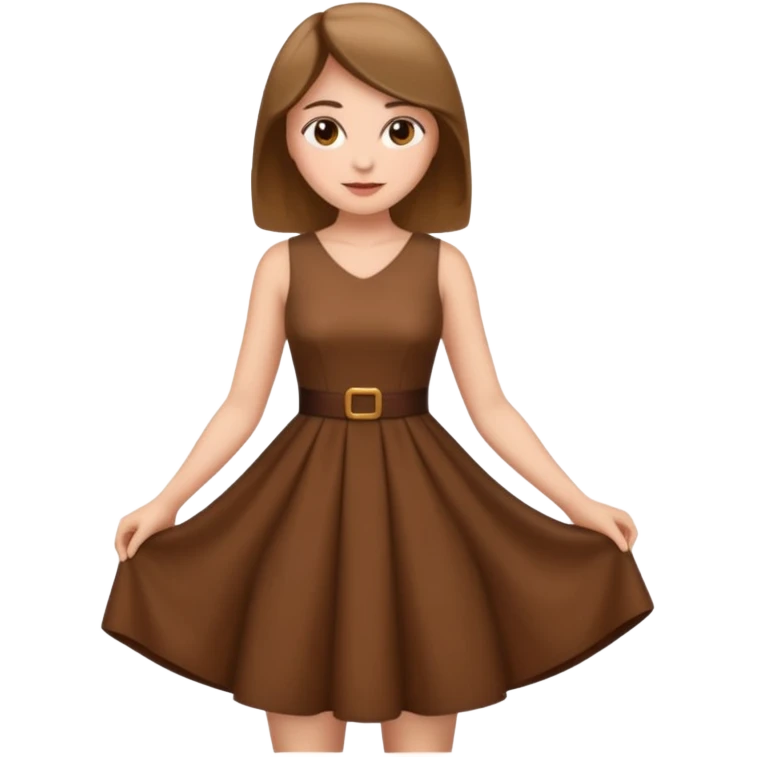 brown dress emoji