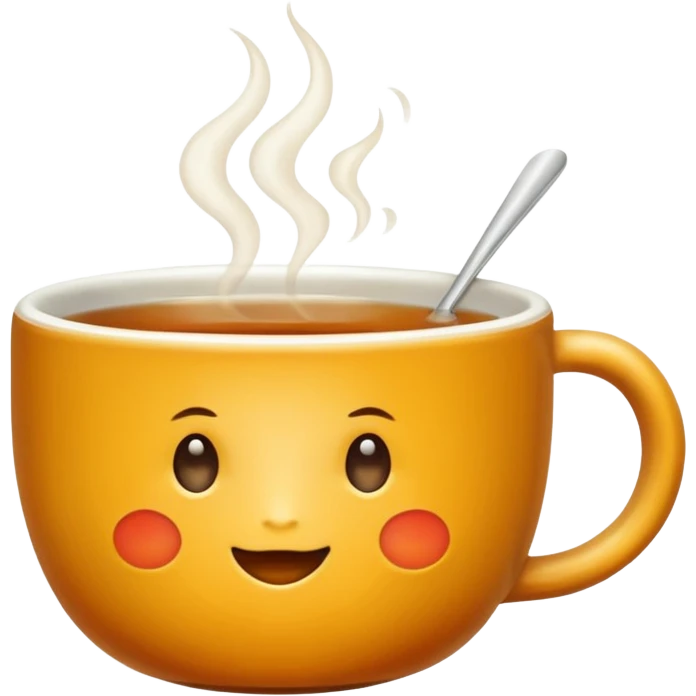 Oolong tea with no face emoji