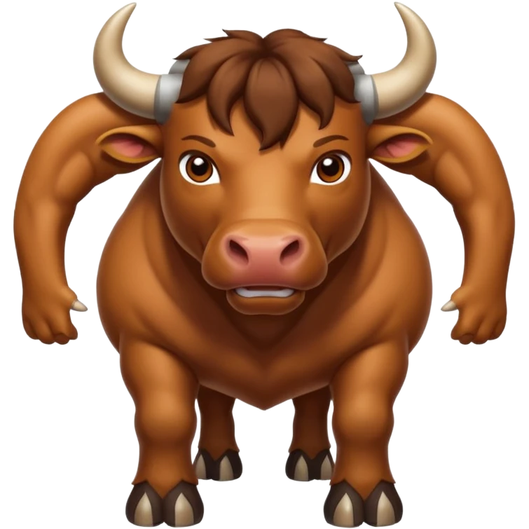 Bull surrounded by human feet  emoji