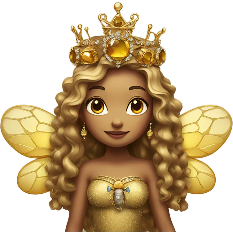 Bee wearing a crown emoji